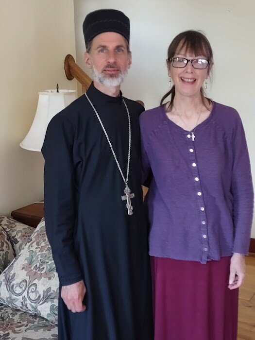 Father James Krueger and his wife, Matushka Maureen, hosts at Cloud-Bearing Mountain Retreat.